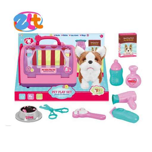 Simulation electric cute pet beautician toy for kids