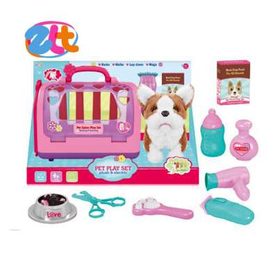 Simulation electric cute pet beautician toy for kids